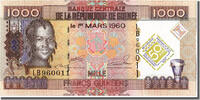 Guinea 1000 Francs Banknote, 2010-03-01 -