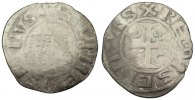 France Denarius Coin, Reims, Silver -