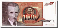 Yugoslavia 1000 Dinara Banknote, 1990-11-26 -