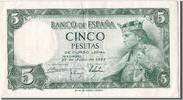 Spain 5 Pesetas Banknote, 1954-07-22 -