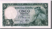 Spain 5 Pesetas Banknote, 1954-07-22 -