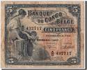 Belgian Congo 5 Francs Banknote, 1947-04-10 -