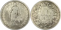 Switzerland Franc Coin, Bern, Silver, KM:24 -
