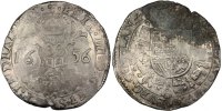 Spanish Netherlands Patagon Coin, Flanders, Bruges, Silver -
