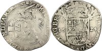 Spanish Netherlands Escalin Coin, BRABANT, Antwerp, Silver -