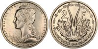 Cameroon 2 Francs Coin, Paris, Copper-nickel, Lecompte:22 -