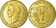 Togo 10 Francs Coin, Paris, Bronze-Aluminium, Lecompte:25 -