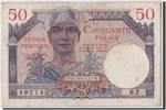 France 50 Francs Banknote, 1947 French Treasury, Undated (1947), Undated -