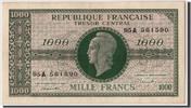France 1000 Francs Banknote, 1943-1945 Marianne, undated (1945), Undated -