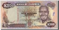 Zambia 500 Kwacha Banknote, Undated (1991), Undated, KM:35a -