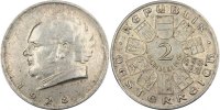 Austria 2 Schilling Coin, Vienne, Silver, KM:2843 -