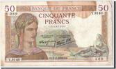 France 50 Francs Banknote, 50 F 1934-1940 ''Cérès'', 1938-11-03 -