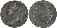 France 12 Deniers Coin, 12 deniers françois, Lyon, Bronze -