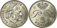 Monaco 5 Francs Coin, Rainier III, Copper-nickel, KM:150 -