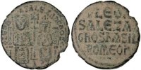 Follis Coin, Leo VI the Wise 886-912, Constantinople, Copper -