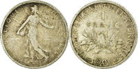 France Franc Coin, Semeuse, Paris, Silver, KM:844.1 -
