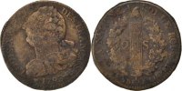 France 2 Sols Coin, 2 sols français, Strasbourg, Bronze -