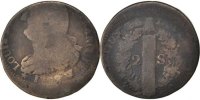 France 2 Sols Coin, 2 sols françois, Lille, Bronze -