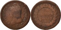 France Decime Coin, Dupré, Paris, Bronze, Gadoury:185 -