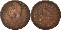 France Decime Coin, Dupré, Paris, Bronze, Gadoury:186 -