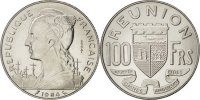 Réunion 100 Francs Coin, Nickel, Lecompte:104 -