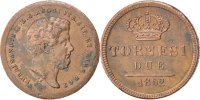 ITALIAN STATES 2 Tornesi Coin, NAPLES, Ferdinando II, Copper -
