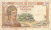 France 50 Francs Cérès, Q.4755, Fayette:17.28, KM:81 -