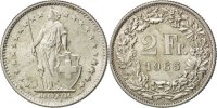 Switzerland 2 Francs Coin, Bern, Silver, KM:21 -