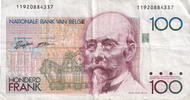 Belgium 100 Francs Banknote, KM:142a -