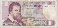 Belgium 100 Francs Banknote, 1972-05-04, KM:134b -