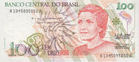 Brazil 100 Cruzeiros Banknote, Undated (1990), KM:228 -