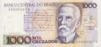 Brazil 1000 Cruzados Banknote, Undated (1988), KM:213b -