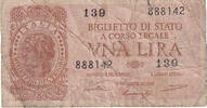Italy 1 Lira Banknote, 1944-11-23, KM:29a -