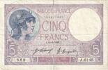 France 5 Francs Violet, A.6145, Fayette:3.5, KM:72b -