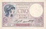 France 5 Francs Violet, O.55922, Fayette:3.17, KM:72e -