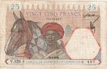 French West Africa 25 Francs 1938-03-10, KM:22 -