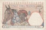 French West Africa 25 Francs 1942-01-09, KM:27 -