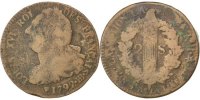 France 2 Sols Coin, 2 sols français, Strasbourg, Bronze -