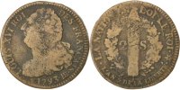 France 2 Sols Coin, 2 sols français, Strasbourg, Bronze -