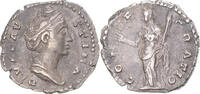 Denarius Coin, Diva Faustina I, Rome, Silver, RIC:382A -