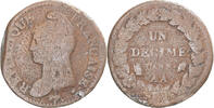 China Decime Coin, Dupré, Metz, Copper -