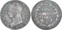 France 5 Centimes Coin, Dupré, Paris, Copper, Gadoury:126 -