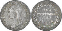 France 5 Centimes Coin, Dupré, Paris, Copper, Gadoury:126 -