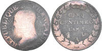 France 5 Centimes Coin, Dupré, Paris, Copper, Gadoury:126 -