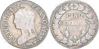 France 5 Centimes Coin, Dupré, Paris, Copper, Gadoury:126 -