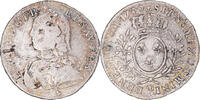 France 1/2 Ecu aux branches d'olivier Coin, Louis XV, Riom -