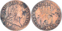 France Sol au buste enfantin Coin, Louis XV, Paris, Copper -