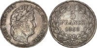 France 5 Francs Coin, Louis-Philippe, Marseille, Silver -
