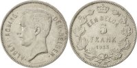 Belgium 5 Francs, 5 Frank Coin, Nickel, KM:98 -
