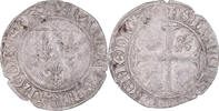 France Blanc Guénar Coin, Charles VI, Angers, 2nd issue -